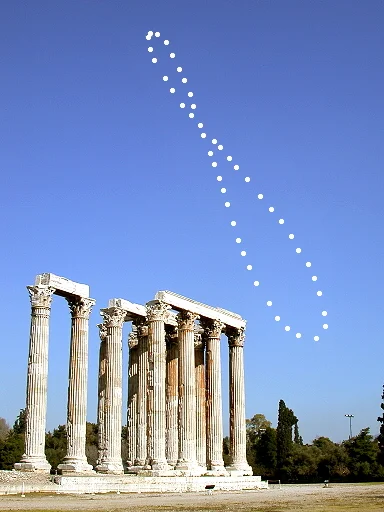 Analemma with the Temple of Olympean Zeus (132 AD)