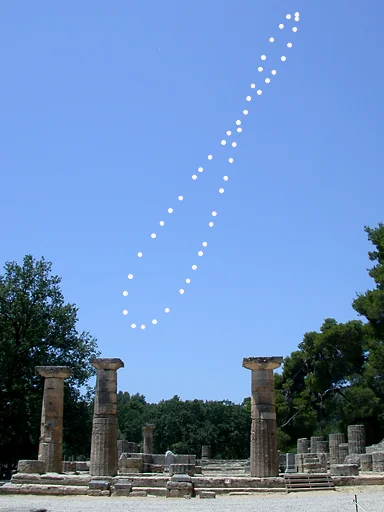 Analemma with the Temple of Hera (700 BC)